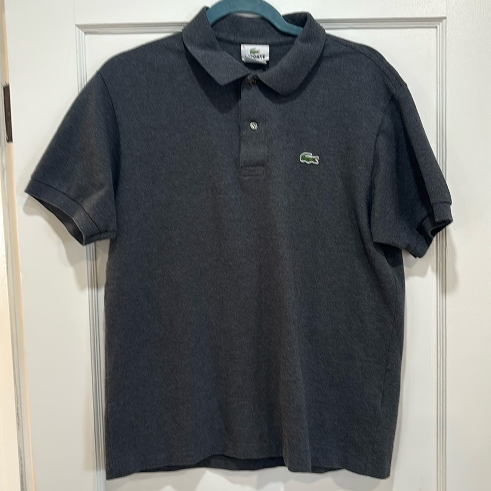 Gray Lacoste short-sleeved Polo